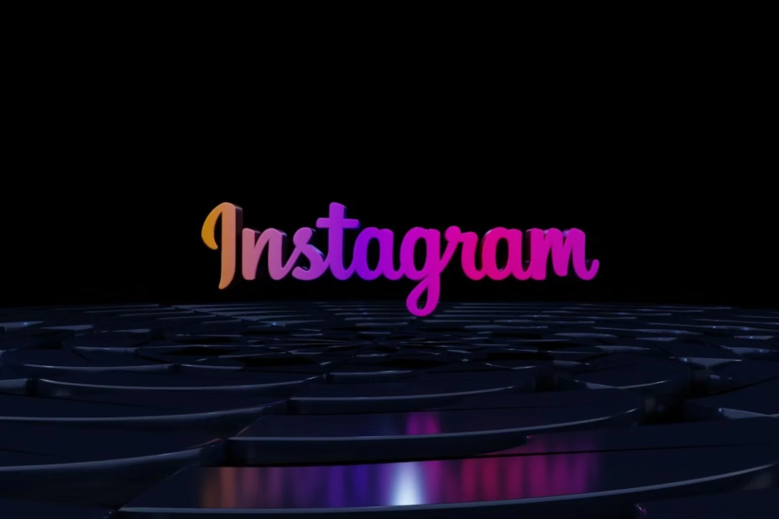 Instagram logo dark background