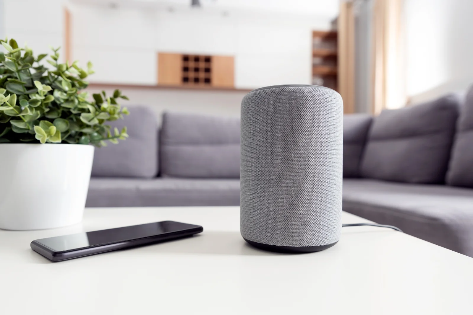 Smart speaker on table