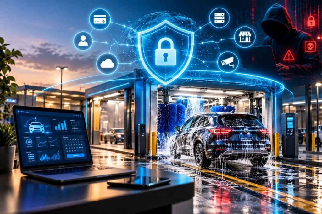 Cyber security for car wash business protecting payment systems and tunnel equipment from hackers