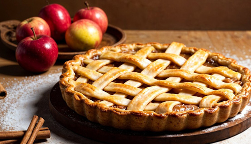 Holiday pie for clients with festive packaging