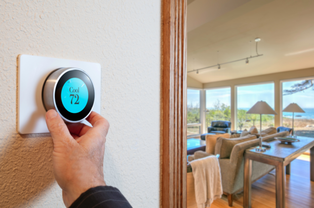 Smart thermostat in home