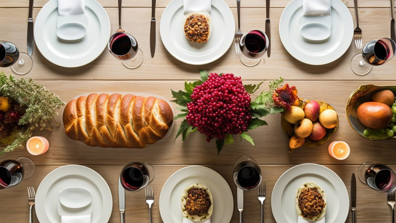 Pumpkin pie served at a Thanksgiving dinner in France