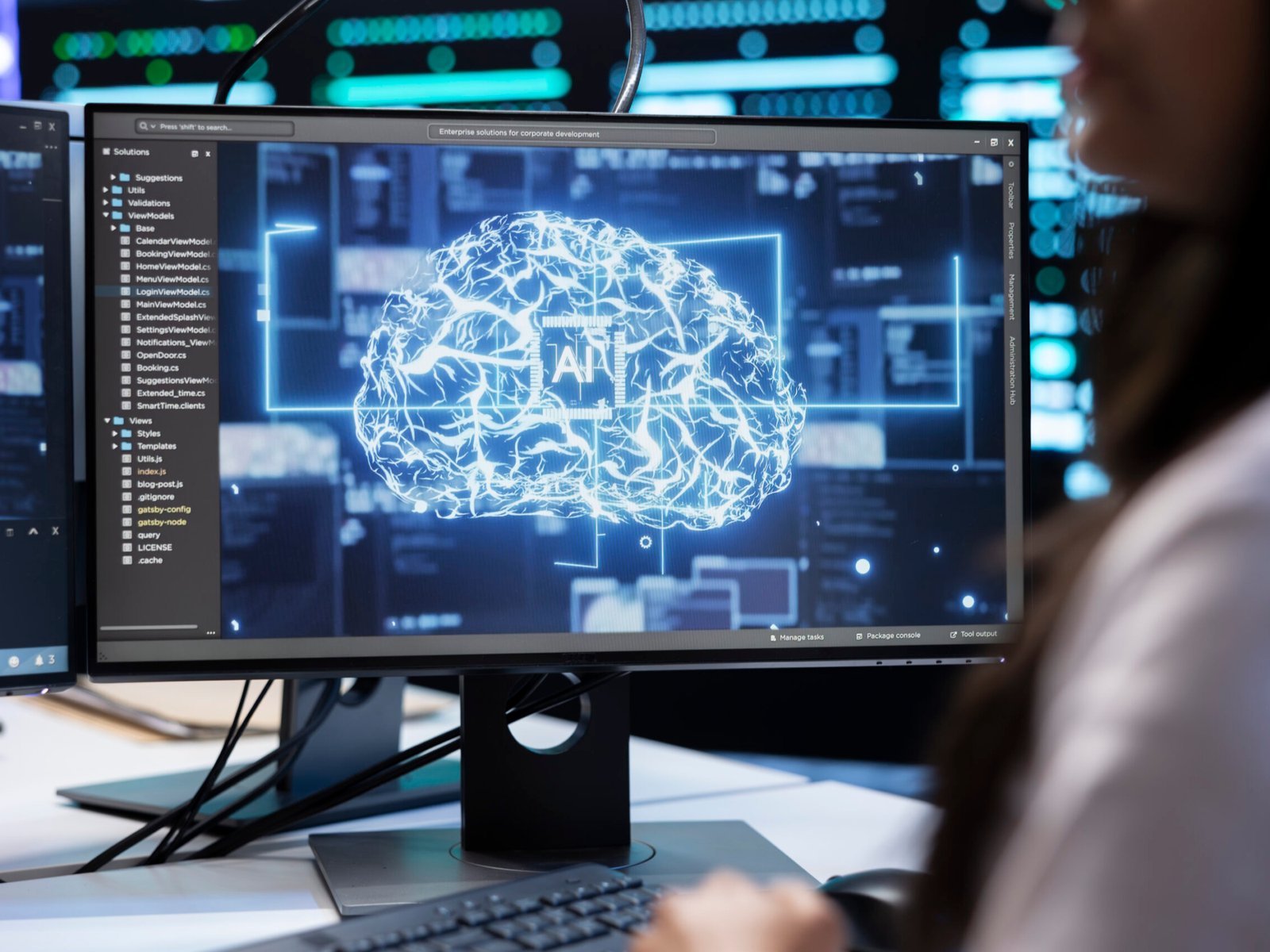 Enterprise AI system interface visualization